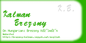 kalman brezsny business card